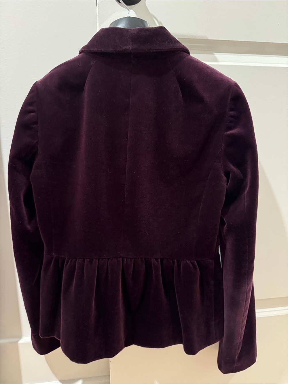 J. Crew Velvet Peplum Blazer in Deep Plum - Picture 2 of 3